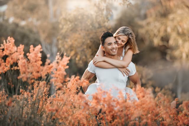 Photo of couple as a custom photo magnet.